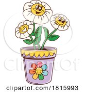 Potted Flower Mascots Clipart by Vector Tradition SM