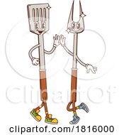 Barbeque Utensil Mascots Clipart