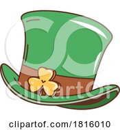 Retro Cartoon St Patricks Day Hat Clipart by Vector Tradition SM