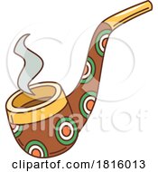 Retro Cartoon St Patricks Day Pipe Clipart