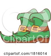 Retro Cartoon St Patricks Day Leprechaun Boots Clipart by Vector Tradition SM