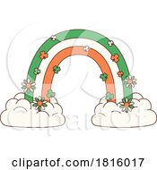 Retro Cartoon St Patricks Day Rainbow Clipart by Vector Tradition SM