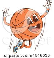 Poster, Art Print Of Retro Cartoon Basketball Mascot Clipart