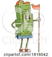 Hiking Pack Mascot Clipart by Vector Tradition SM