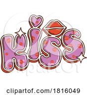 Poster, Art Print Of Kiss Word Clipart