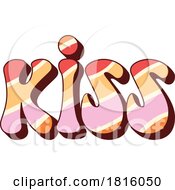 Retro Cartoon Word KISS Clipart