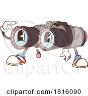 Surprised Binoculars Mascot Clipart by Vector Tradition SM