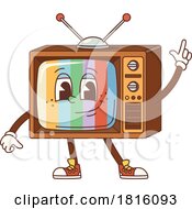 Poster, Art Print Of Retro Cartoon Box Television Mascot Clipart