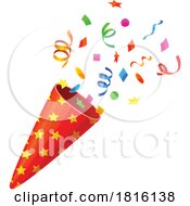 Party Popper Cone Clipart by Vector Tradition SM