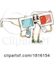 3d Glasses Mascot Clipart