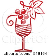 Red Wine Logo Clipart by Vector Tradition SM