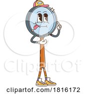 Magnifying Glass Mascot Clipart