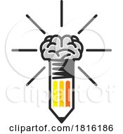 Brain Tipped Pencil Clipart