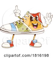 Retro Cartoon Sneaker Shoe Mascot Clipart