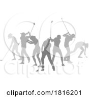 Golfers Golfing Silhouette Golf People Silhouettes