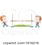 Poster, Art Print Of Boys Ready To Do The High Jump Clipart