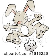 Cartoon Rabbit Jumping Clipart by Johnny Sajem