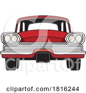 Front View Red Muscle Car Clipart