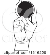 Cartoon Hand Holding A Ball Clipart