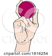 Cartoon Hand Holding A Ball Clipart