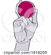 Cartoon Hand Holding A Ball Clipart