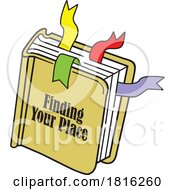 Poster, Art Print Of Cartoon Book With Ribbon Markers Clipart