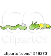 Poster, Art Print Of Cartoon Snake And Caterpillar Clipart