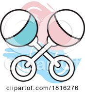 Cartoon Baby Rattles Clipart