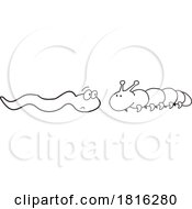 Poster, Art Print Of Cartoon Snake And Caterpillar Clipart