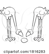 Cartoon Birds Looking At An Egg Clipart