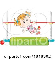 Poster, Art Print Of Cartoon Girl Performing A High Jump Clipart