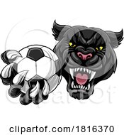 Black Panther Leopard Jaguar Cat Soccer Mascot