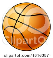 Poster, Art Print Of Basketball Ball Cartoon Sports Icon Illustration