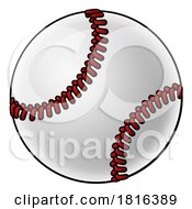 Poster, Art Print Of Baseball Ball Cartoon Sports Icon Illustration