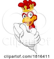 King Chicken Rooster Cockerel Bird Crown Cartoon