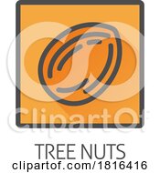 Poster, Art Print Of Tree Nut Almond Food Allergen Allergy Icon Concept