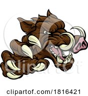 Boar Wild Hog Razorback Warthog Pig Sports Mascot