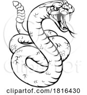 Poster, Art Print Of Rattlesnake Snake Animal Sport Team Cartoon Mascot