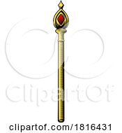 Sceptre Royal Scepter Staff Wand Vintage Woodcut by AtStockIllustration