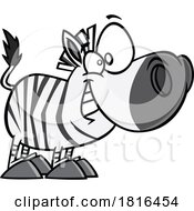 Cartoon Happy Baby Zebra Licensed Clipart