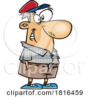 Cartoon Costco Inspired Man Licensed Clipart