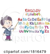 Poster, Art Print Of Teacher Pointing To The Alphabet