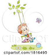 Boy On A Tree Swing