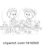 Poster, Art Print Of Children Playing With Toys