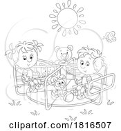 Poster, Art Print Of Children Playing On A Merry Go Round