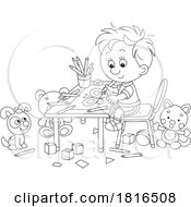 Poster, Art Print Of Boy Coloring