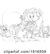 Poster, Art Print Of Girl Coloring