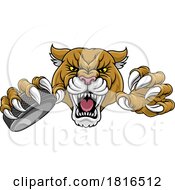 Poster, Art Print Of Cougar Panther Mountain Lion Puma Hockey Mascot