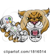 Cougar Panther Mountain Lion Puma Gamer Mascot