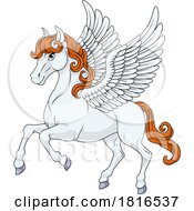 Pegasus Wings Horse Cartoon Animal Illustration